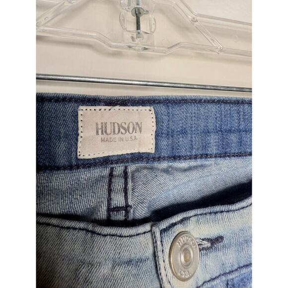 Hudson Y2K Krista Super Skinny Jeans Women 30x31 Blue Distressed USA Mid-Rise - Picture 7 of 10